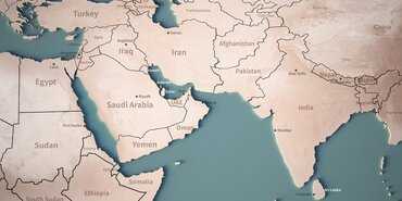 map showing middle east