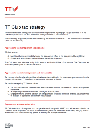 TT Club tax strategy