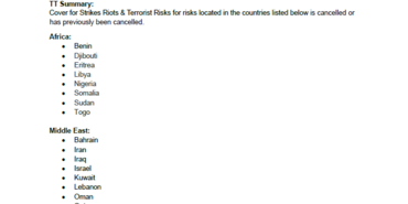 War Risk exclusions circular - A3-A6-A-A8 - October 2026