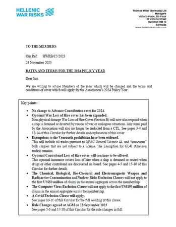 C5 2023 - Rates and Terms for the 2024 Policy Year