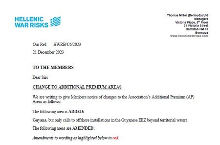 C6 2023 - Change to AP Areas - Guyana, Cabo Delgado and Indian Ocean